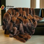 Inchgrass Fox Faux Fur Blanket Luxury Throw Sofa 74"X90", Brown. Fixed Price $283.39.