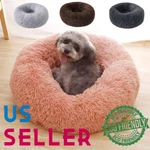 Calming Fluffy Pet Bed Anti-anxiety Cat Donut Round Dog Nest. Fixed Price $13.49.