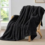 Bedelite Fleece Throw Blanket For Couch - 300GSM Soft Warm Fluffy Black Blan.... Fixed Price $31.93.