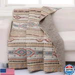 Barefoot Bungalow Phoenix Quilted Throw Blanket, 50 60 Inches, Tan. Fixed Price $44.85.