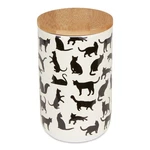 Bone Dry Ceramic Pet Silhouette Treat Canister 4X6.5, Black & White. Fixed Price $28.44.