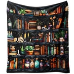 Yiyhuxf Lovers Blanket,halloween 60"X50", Witches Bookshelf. Fixed Price $35.94.