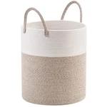 Woven Cotton Rope Basket Large Laundry Hamper Blanket Storage Light Br.... Fixed Price $25.42.