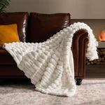 Bedelite Faux Fur Throw Blanket For Couch - Super Soft & Warm Plush Striped. Fixed Price $31.05.