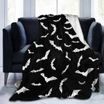 Bats Halloween Goth Fleece Flannel Throw Warm Lightweight Blankets Fo.... Fixed Price $28.23.