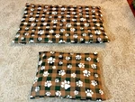 Dog/cat Bed Replacement Cover Anti-pill Fleece: Brown Checkered Paw Print. Fixed Price $14.99.
