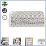 Rustic Sherpa Throw Blanket In Fair Isle Peak Grey, Perfect For All Seasons. Fixed Price $46.89.