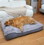 Omivier Large Dog Bed With Low-angle Soft 36"L X 23"W 3"TH, Grey. Fixed Price $45.05.