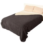 Catalonia Waterproof Blanket For Bed, Reversible Fleece 80"X90", Brown+taupe. Fixed Price $78.29.