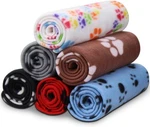 Blanket Pack 6 Paw Print Fleece Bedding For Small Dogs Cats Kittens 24X28. Fixed Price $27.36.