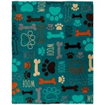Puppy Paws 50X60IN Soft Plush Blanket Dog Woof Cozy Decorative Pet Throw. Fixed Price $19.95.