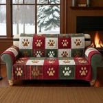 Paw Dogs Quilted Sofa Cover Cozy Washable Couch Protector Xmas Gift For Mom. Fixed Price $42.94.