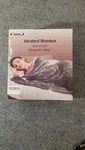 Jaquetea Heated Blanket Electric Throw 50"X60" Gray Microplush Flannel KHT-BD4L. Fixed Price $45.99.