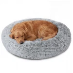 Jollyvogue 36IN Calming Donut Dog Bed Large Washable Faux Fur, Fits 80 Lb. Fixed Price $59.05.