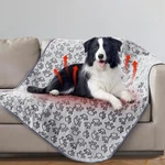 Stuffed Premium Soft Dog Blanket, With Flannel Grey Cute 42X66 Inches,. Fixed Price $30.70.