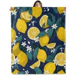 Someklly Lemon Throw Soft Cozy Lightweight Flannel With Flor.... Fixed Price $40.27.