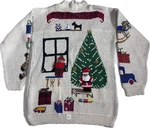 Vtg 90S Ugly Sweater Sz Loft New York Christmas 3D Toy Factory Nos. Fixed Price $26.21.