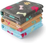 Luciphia 1 Pack 3 Blankets Fluffy Premium Fleece Pet Flannel Paw Printed. Fixed Price $14.99.