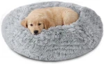 Calming Medium Size Dog, Anti-anxiety Donut Pet Bed, 27 Inches Fl. Fixed Price $41.99.