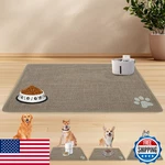 Pupteck Dog Cat Food Mat Absorbent, Anti-slip, Waterproof. Khaki. Fixed Price $14.56.