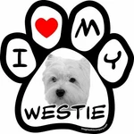 Imagine This 5-1/2-INCH By Car Magnet Picture Paw, Westie. Fixed Price $8.99.
