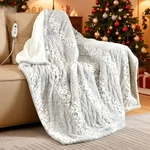 Bearhug Electric Heated Blanket 50X60" Snow Leopard Print. Fixed Price $50.00.