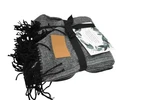 Gemline Herringbone Throw Blanket Gray Black Fringe Soft Acrylic Cozy Adult. Fixed Price $19.99.