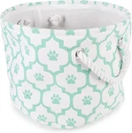 Bone Dry Pet Storage Collection Lattice Paw Print, Small Round, White/aqua. Fixed Price $17.75.